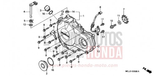 RIGHT CRANKCASE COVER CBR900RR2 de 2002